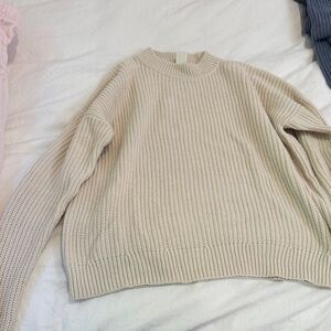 Treasure & Bond Beige Crew Neck Sweater